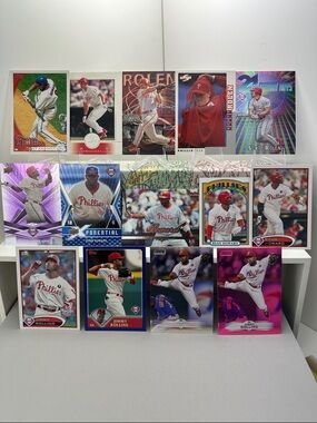 Scott Rolen/Ryan Howard/Jimmy Rollins Phillies lot of 14